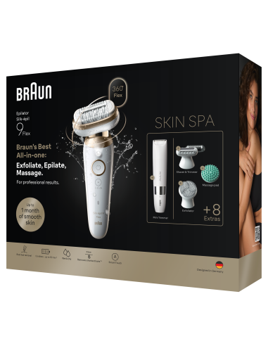 Braun Silk•épil 9 Flex SkinSpa epilaator +...