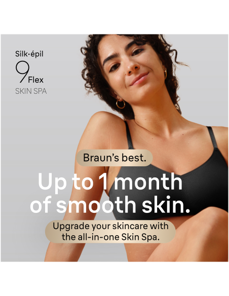 SES9-481 3D Braun Silk•épil 9 Flex SkinSpa Epiliatorius  + BS1000 minitrimmer BODY