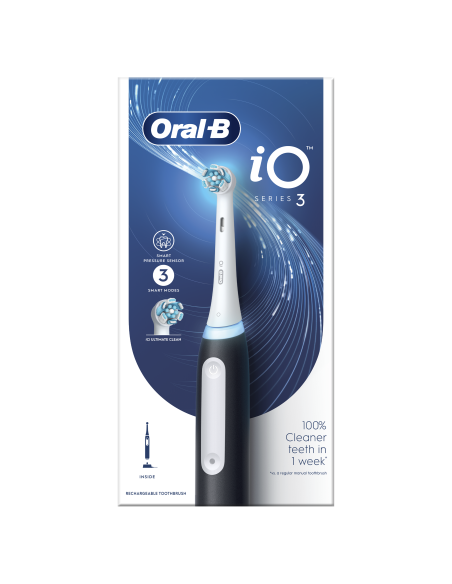 Oral-B iO3 Elektrinis Dantų Šepetėlis Matt Black