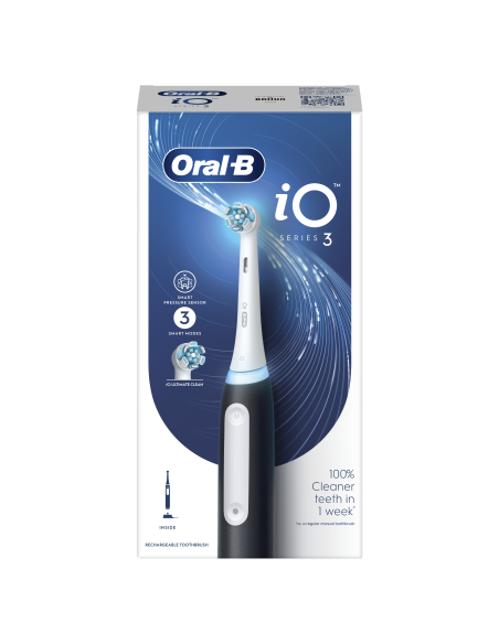 Oral-B iO3 Elektrinis Dantų Šepetėlis Matt Black