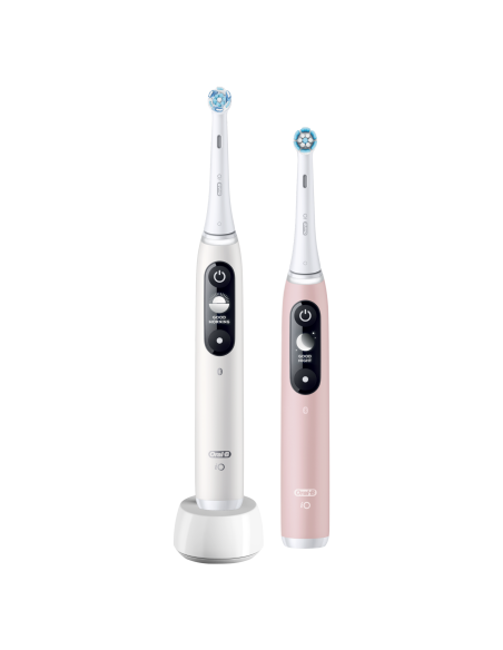 iOM6d.2I6.1 Oral-B iO6 Duo Pack Elektriskā Zobu Birste White + Pink Sand Extra Handle