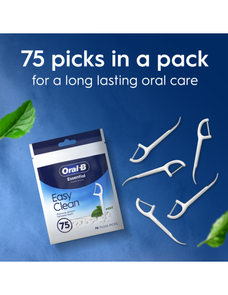 Oral-B Easy Clean Zobu Diegs Ar Rokturi, 75 gab