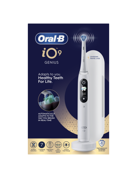 iOM9.1A1.1AD Oral-B iO9 Elektriskā Zobu Birste White Alabaster