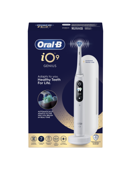 iOM9.1A1.1AD Oral-B iO9 Elektriskā Zobu Birste White Alabaster