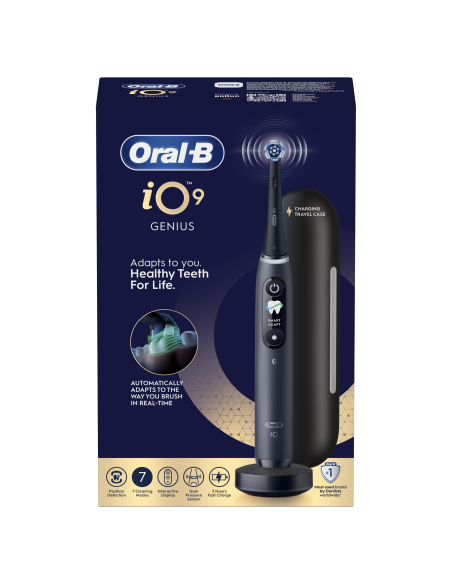 iOM9.1B2.2AD Oral-B iO9 Elektriskā Zobu Birste Black Onyx