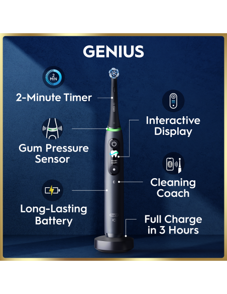 iOM9.1B2.2AD Oral-B iO9 Elektriskā Zobu Birste Black Onyx