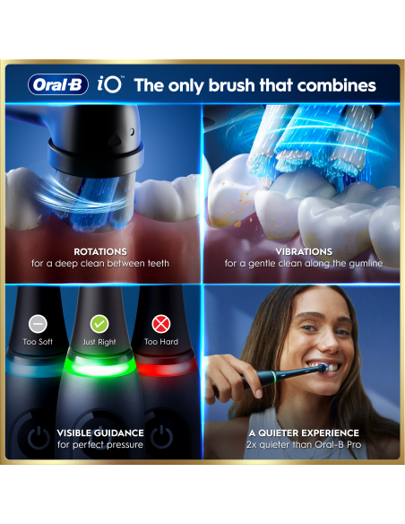iOM9.1B2.2AD Oral-B iO9 Elektriskā Zobu Birste Black Onyx